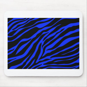Blauer Zebra Mousepad