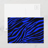 Blauer Zebra Postkarte (Vorne/Hinten)
