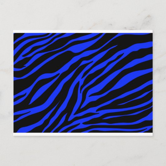 Blauer Zebra Postkarte (Vorderseite)