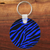 Blauer Zebra Schlüsselanhänger (Vorderseite)