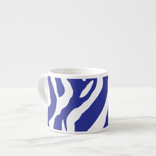 Blauer Zebra-Tasse Espressotasse (Vorderseite Links)