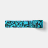 Blauer Zebra-Tierdruck-Band Ripsband (Vorderseite)
