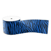 Blauer Zebra-Tierdruck-Band Ripsband (Spule)