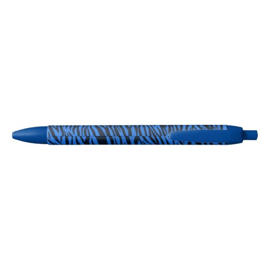 Blauer Zebra-Tierdruck-Stift Kugelschreiber (Rückseite)