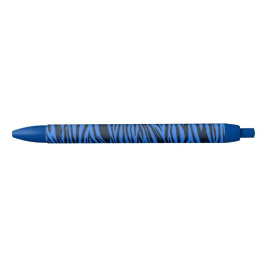 Blauer Zebra-Tierdruck-Stift Kugelschreiber (Vorderseite)