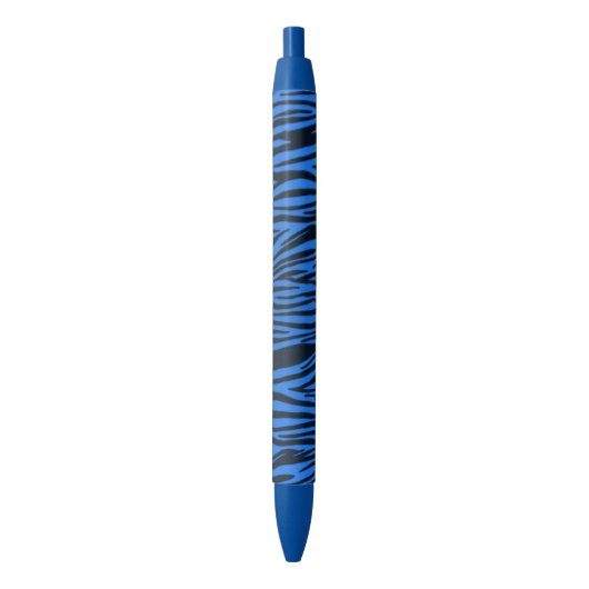 Blauer Zebra-Tierdruck-Stift Kugelschreiber (Vorderseite Vertikal)