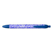 Blauer Zebradruck lycheerose Stift (Rückseite)
