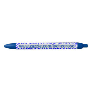 Blauer Zebradruck lycheerose Stift