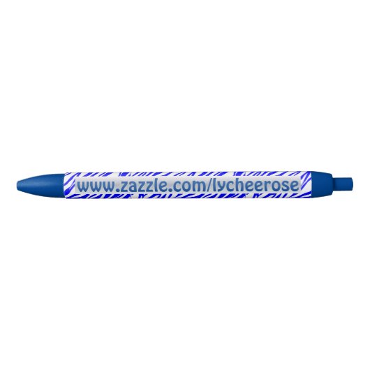 Blauer Zebradruck lycheerose Stift (Vorderseite)