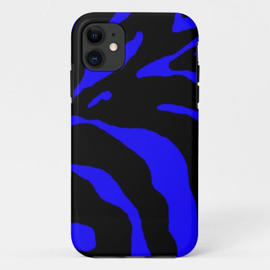 Blauer Zebrastreifen Case-Mate iPhone Hülle (Rückseite)