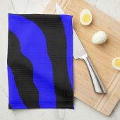 Blauer Zebrastreifen Handtuch (Viertel Falte)