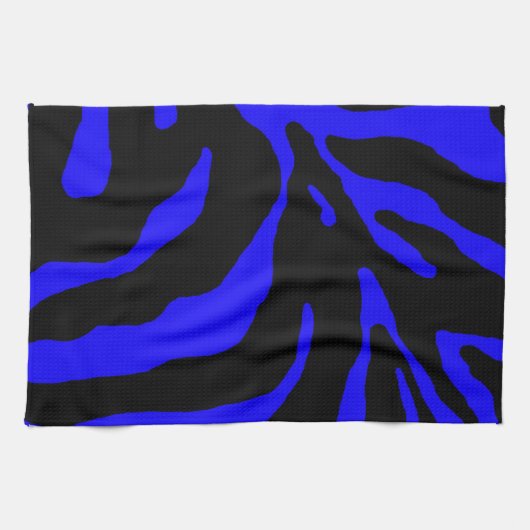 Blauer Zebrastreifen Handtuch (Horizontal)