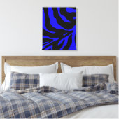 Blauer Zebrastreifen Leinwanddruck (Insitu (Schlafzimmer))