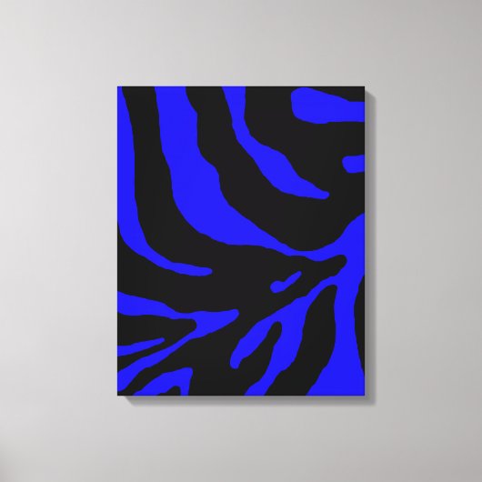 Blauer Zebrastreifen Leinwanddruck (Vorderseite)