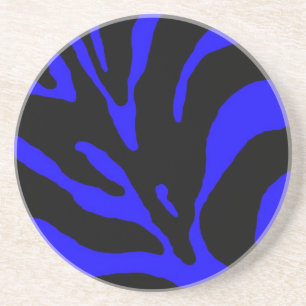 Blauer Zebrastreifen Sandstein Untersetzer