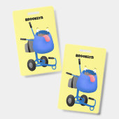 Blauer Zementmischer Cartoon Ausweis (Vorder- & Rückseite)