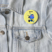 Blauer Zementmischer Cartoon Button (Beispiel)