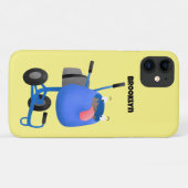 Blauer Zementmischer Cartoon Case-Mate iPhone Hülle (Rückseite (Horizontal))