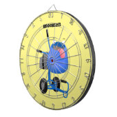 Blauer Zementmischer Cartoon Dartscheibe (Vorderseite rechts)