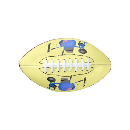Blauer Zementmischer Cartoon Football (Vorderseite)