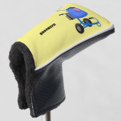 Blauer Zementmischer Cartoon Golf Headcover (3/4 Vorderseite)