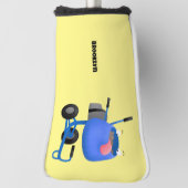 Blauer Zementmischer Cartoon Golf Headcover (Rotieren 90)