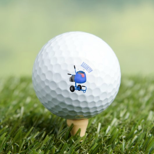 Blauer Zementmischer Cartoon Golfball (Insitu T-Shirt)