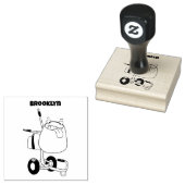 Blauer Zementmischer Cartoon Gummistempel (Stempel)