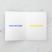 Blauer Zementmischer Cartoon Karte (Innenseite)