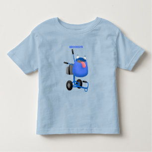 Blauer Zementmischer Cartoon Kleinkind T-shirt