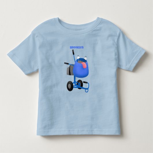 Blauer Zementmischer Cartoon Kleinkind T-shirt (Vorderseite)