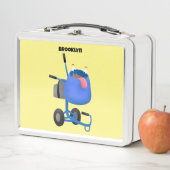 Blauer Zementmischer Cartoon Metall Brotdose (Beispiel)