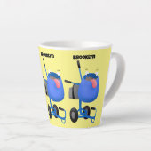 Blauer Zementmischer Cartoon Milchtasse (Rechte Ecke)