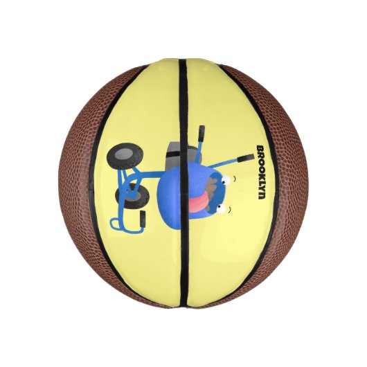 Blauer Zementmischer Cartoon Mini Basketball (Vertikal)