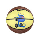 Blauer Zementmischer Cartoon Mini Basketball (Vorderseite)