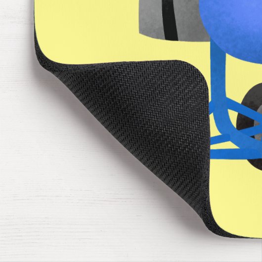 Blauer Zementmischer Cartoon Mousepad (Ecke)