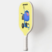 Blauer Zementmischer Cartoon Pickleball Schläger (Links)