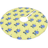 Blauer Zementmischer Cartoon Polyester Weihnachtsbaumdecke (Schrägansicht)