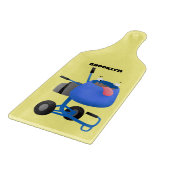 Blauer Zementmischer Cartoon Schneidebrett (Ecke)