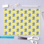 Blauer Zementmischer Cartoon Seidenpapier (Handwerk)