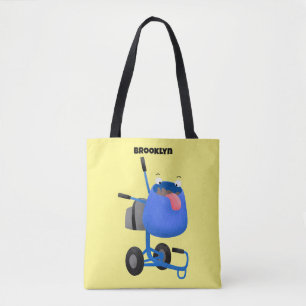 Blauer Zementmischer Cartoon Tasche