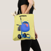 Blauer Zementmischer Cartoon Tasche (Von Nahem)
