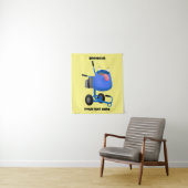 Blauer Zementmischer Cartoon Wandteppich (Beispiel)