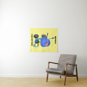 Blauer Zementmischer Cartoon Wandteppich (Beispiel (Horizontal))