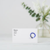 Blauer Zen Enso Visitenkarte (Stehend Vorderseite)