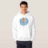 Blauer Zen-Kapybara-Spa-Tag mit Verband Hoodie (Vorne ganz)