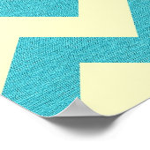 Blauer Zickzack Anker Poster (Ecke)