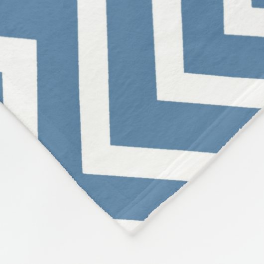 Blauer Zickzack Personalisierter Fleece Blanket (Ecke)