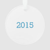 Blauer Zickzack Tänzer-personalisierte Verzierung Ornament (Rückseite)