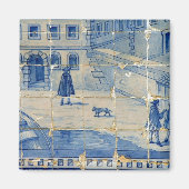 Blauer Ziegelstein Magnet (Vorne)